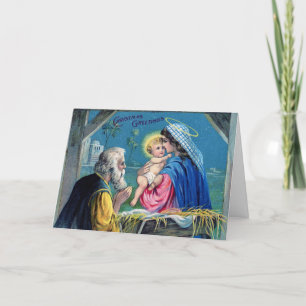 Weihnachtliche Grüße Christliche Geburt Feiertagskarte
