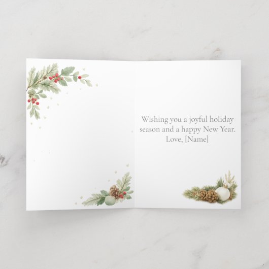 Weihnachtliche Grüße Design (Innen Abgelegt)