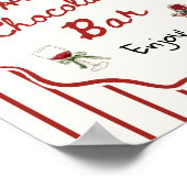 Weihnachtliche Handgezeichnete Heiße Schokoladen-B Poster (Ecke)