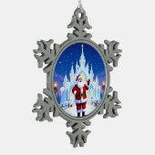 Weihnachtliche Harmonie“116 Schneeflocken Zinn-Ornament (Links)