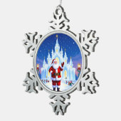 Weihnachtliche Harmonie“116 Schneeflocken Zinn-Ornament (Rechts)