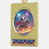 „Weihnachtliche Harmonie“ Banner-Ornament Gold (Links)