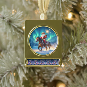 „Weihnachtliche Harmonie“ Banner-Ornament Gold