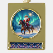 „Weihnachtliche Harmonie“ Banner-Ornament Gold (Vorderseite)