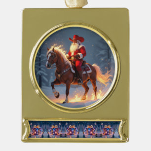 „Weihnachtliche Harmonie“ Banner-Ornament Gold