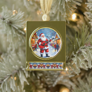 „Weihnachtliche Harmonie“ Banner-Ornament Gold