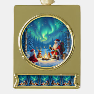 „Weihnachtliche Harmonie“ Banner-Ornament Gold