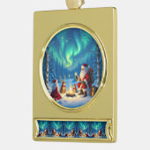 „Weihnachtliche Harmonie“ Banner-Ornament Gold (Links)