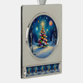 „Weihnachtliche Harmonie“ Banner-Ornament Silber (Rechts)