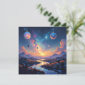 „Weihnachtliche Harmonie“ Feiertagskarte (Stehend Vorderseite)