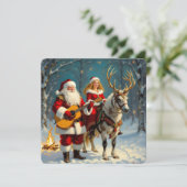 „Weihnachtliche Harmonie“ Feiertagskarte (Stehend Vorderseite)