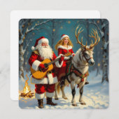 „Weihnachtliche Harmonie“ Feiertagskarte (Vorne/Hinten)