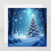 „Weihnachtliche Harmonie“ Feiertagskarte (Vorne/Hinten)