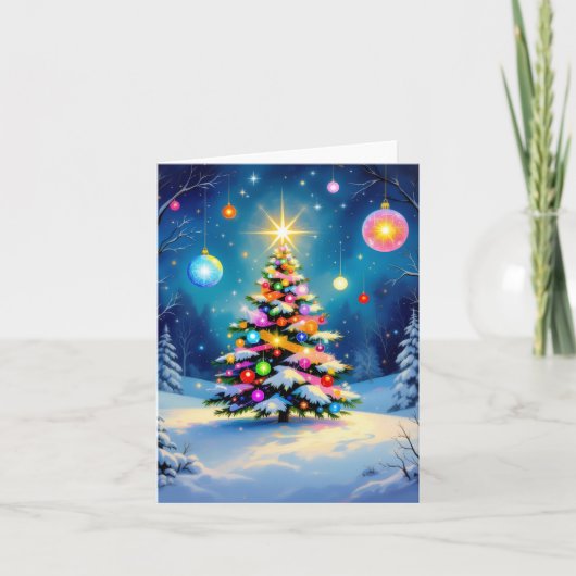 „Weihnachtliche Harmonie“ Feiertagskarte (Vorderseite)