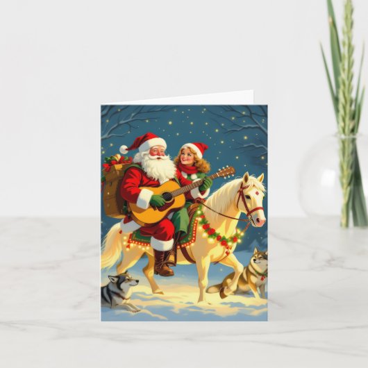 „Weihnachtliche Harmonie“ Feiertagskarte (Vorderseite)