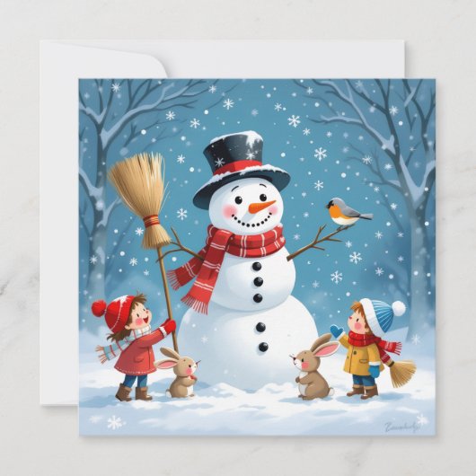 „Weihnachtliche Harmonie“ Feiertagskarte (Vorderseite)