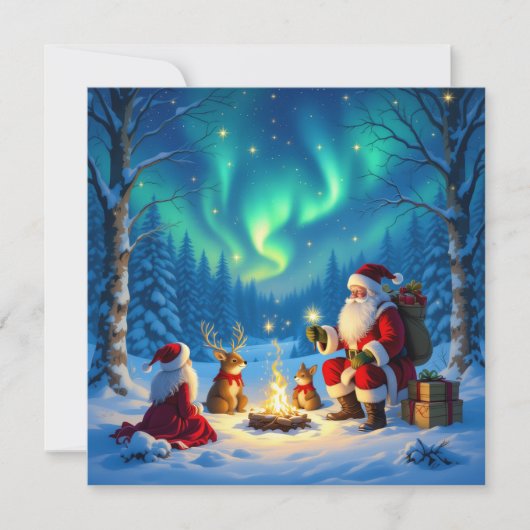 „Weihnachtliche Harmonie“ Feiertagskarte (Vorderseite)