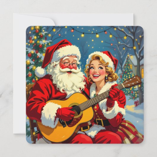 „Weihnachtliche Harmonie“ Feiertagskarte (Vorderseite)