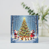 „Weihnachtliche Harmonie“ Feiertagskarte (Stehend Vorderseite)