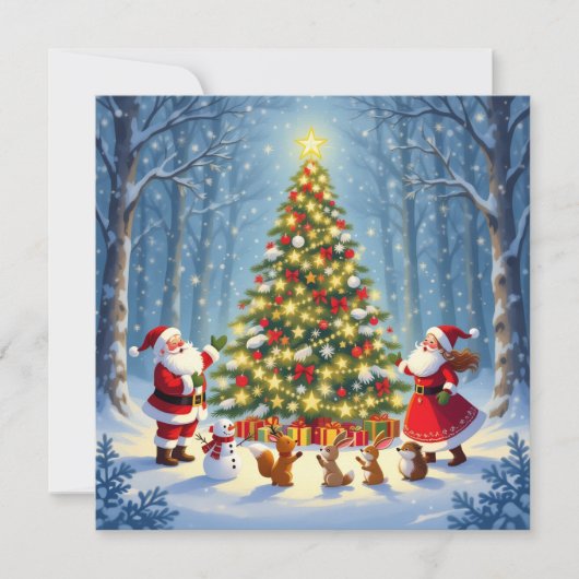 „Weihnachtliche Harmonie“ Feiertagskarte (Vorderseite)