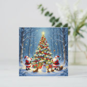 „Weihnachtliche Harmonie“ Feiertagskarte (Stehend Vorderseite)