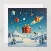 „Weihnachtliche Harmonie“ Feiertagskarte (Vorne/Hinten)