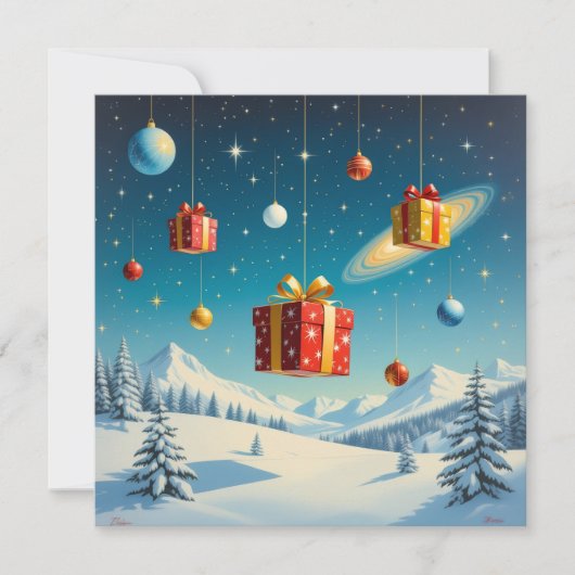 „Weihnachtliche Harmonie“ Feiertagskarte (Vorderseite)