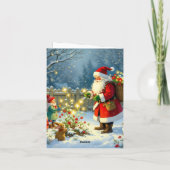 „Weihnachtliche Harmonie“ Feiertagskarte (Rückseite)