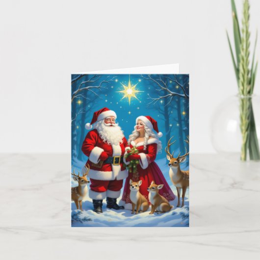 „Weihnachtliche Harmonie“ Feiertagskarte (Vorderseite)