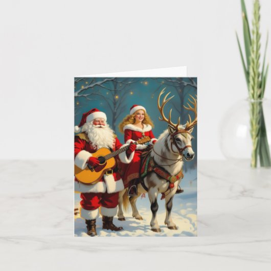 „Weihnachtliche Harmonie“ Feiertagskarte (Vorderseite)