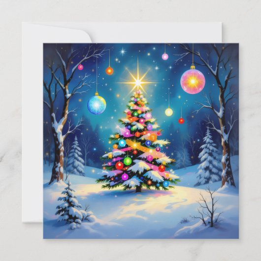 „Weihnachtliche Harmonie“ Feiertagskarte (Vorderseite)