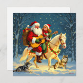 „Weihnachtliche Harmonie“ Feiertagskarte (Vorne/Hinten)