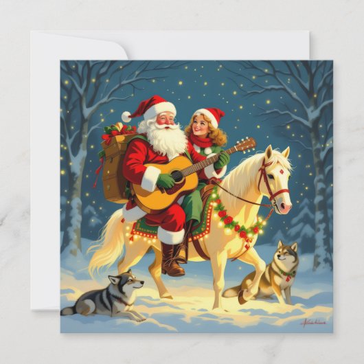 „Weihnachtliche Harmonie“ Feiertagskarte (Vorderseite)