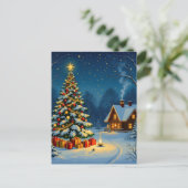 „Weihnachtliche Harmonie“ Feiertagspostkarte (Stehend Vorderseite)