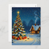 „Weihnachtliche Harmonie“ Feiertagspostkarte (Vorne/Hinten)