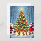 „Weihnachtliche Harmonie“ Feiertagspostkarte (Vorne/Hinten)