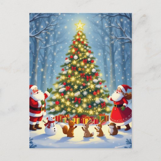 „Weihnachtliche Harmonie“ Feiertagspostkarte (Vorderseite)