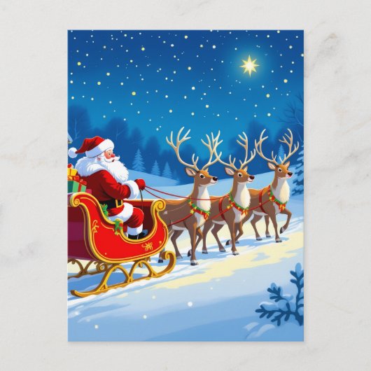 „Weihnachtliche Harmonie“ Feiertagspostkarte (Vorderseite)