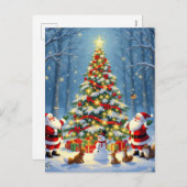 „Weihnachtliche Harmonie“ Feiertagspostkarte (Vorne/Hinten)