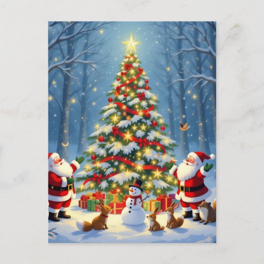 „Weihnachtliche Harmonie“ Feiertagspostkarte (Vorderseite)