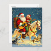 „Weihnachtliche Harmonie“ Feiertagspostkarte (Vorne/Hinten)