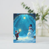 „Weihnachtliche Harmonie“ Feiertagspostkarte (Stehend Vorderseite)