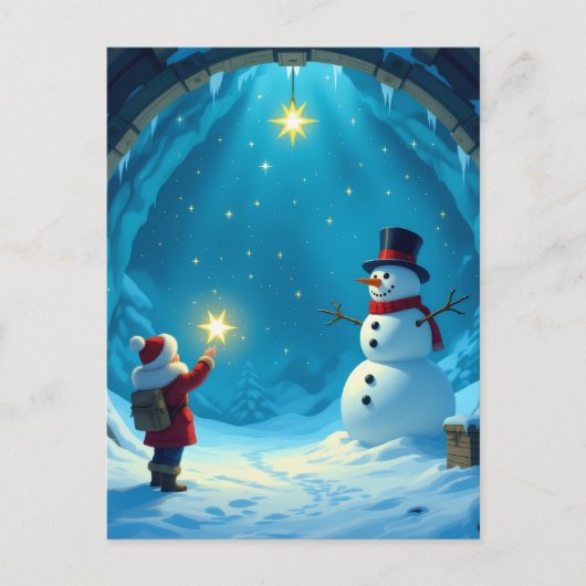 „Weihnachtliche Harmonie“ Feiertagspostkarte (Vorderseite)