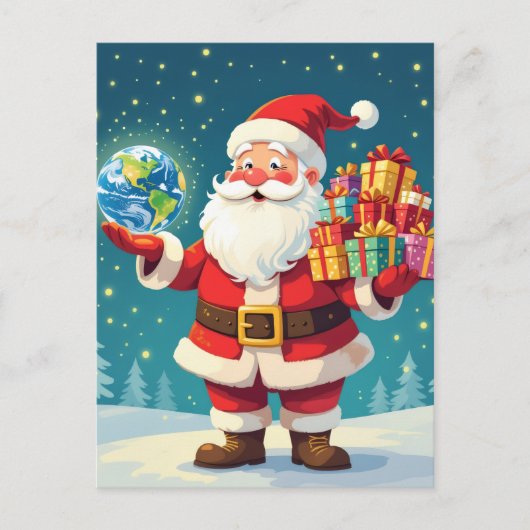 „Weihnachtliche Harmonie“ Feiertagspostkarte (Vorderseite)