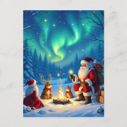 „Weihnachtliche Harmonie“ Feiertagspostkarte (Vorderseite)