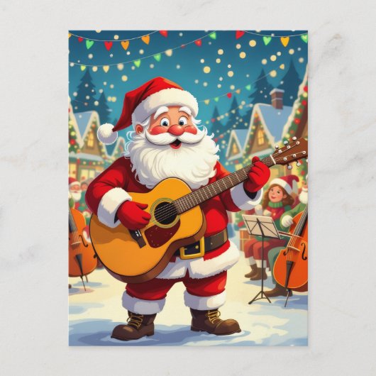 „Weihnachtliche Harmonie“ Feiertagspostkarte (Vorderseite)