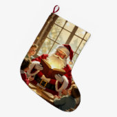 „Weihnachtliche Harmonie“ Großer Weihnachtsstrumpf (Vorderansicht (hängend))