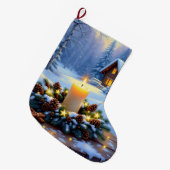 „Weihnachtliche Harmonie“ Großer Weihnachtsstrumpf (Vorderansicht (hängend))