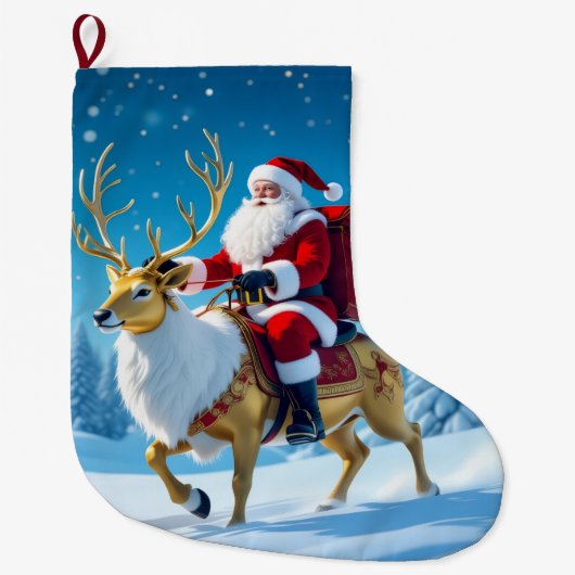 „Weihnachtliche Harmonie“ Großer Weihnachtsstrumpf (Vorderseite)