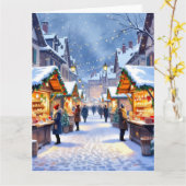 „Weihnachtliche Harmonie“ Karte (Gelbe Blume)